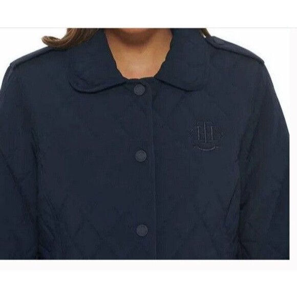 NWT Tommy Hilfiger Ladies' Quilted Jacket DARK BLUE Size XS - Picture 4 of 5